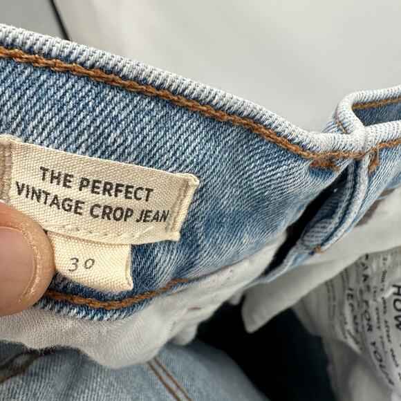 MADEWELL The Perfect Vintage Crop Jean in Sudbury Wash NF086 // 30 - Picture 11 of 15
